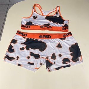 Psd boyshorts and sports bra set